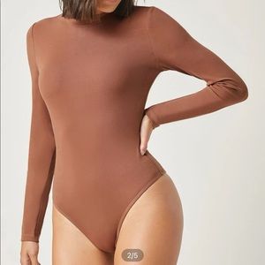 SHEIN Mock-neck Open Back Body Suit